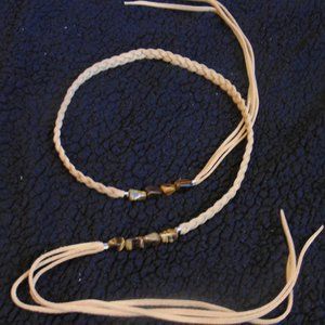 Vintage BOHO Tiger's Eye Leather Accessory